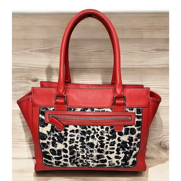 Coach 19989 Legacy Ocelot Candace Leather Satchel & Matching Wristlet - Picture 3 of 16